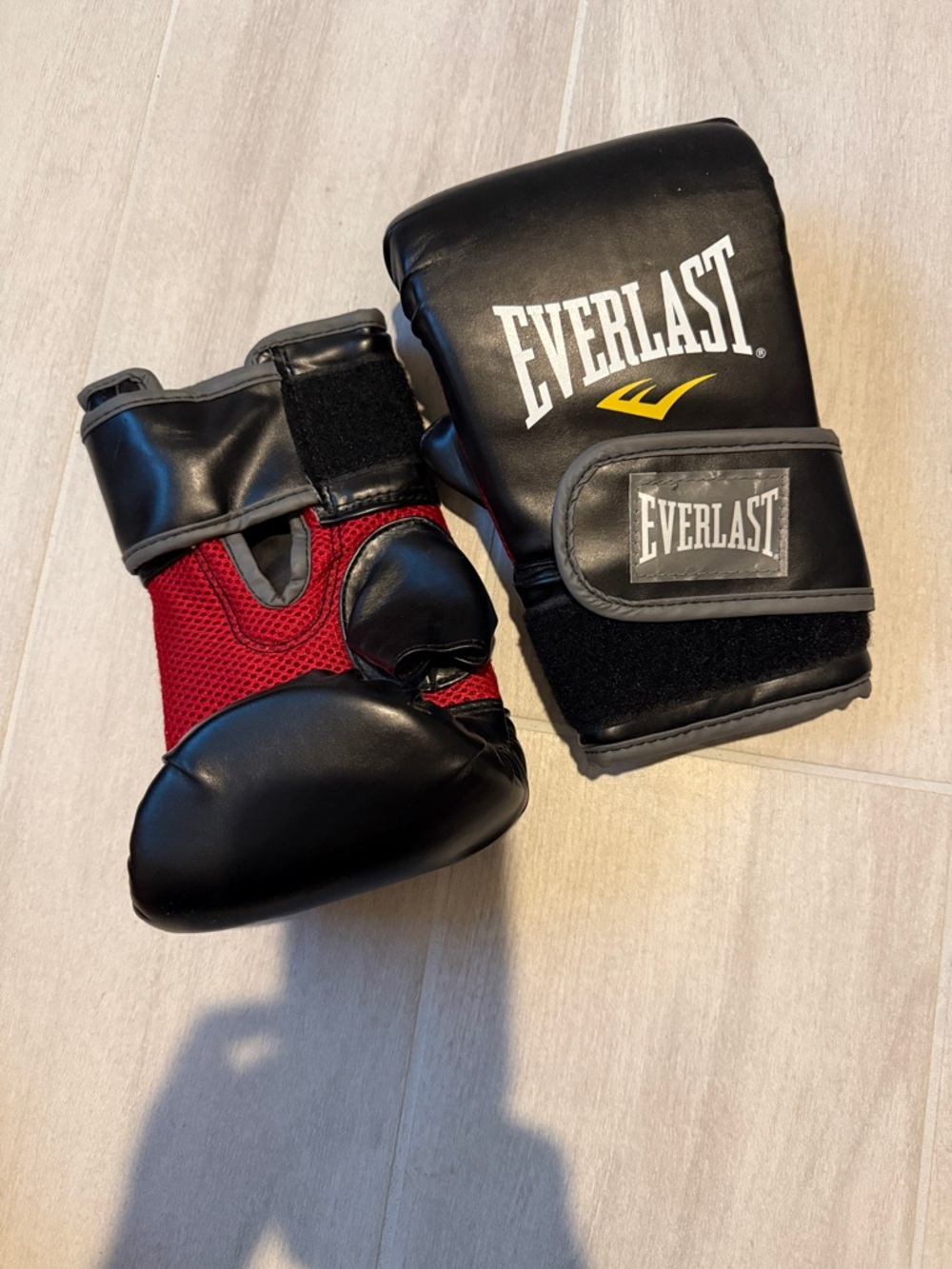 Everlast Black and Red Sparring Mitts